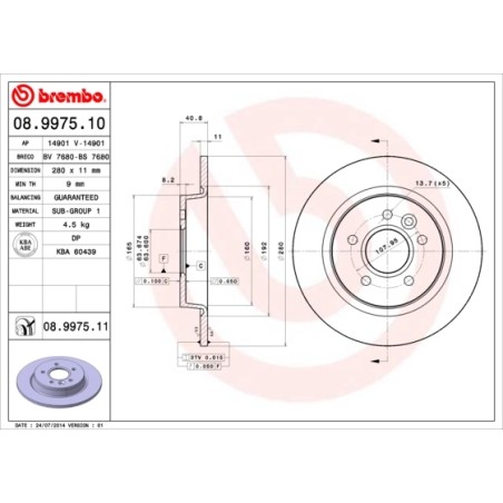 BREMBO - Réf. 08.9975.11
