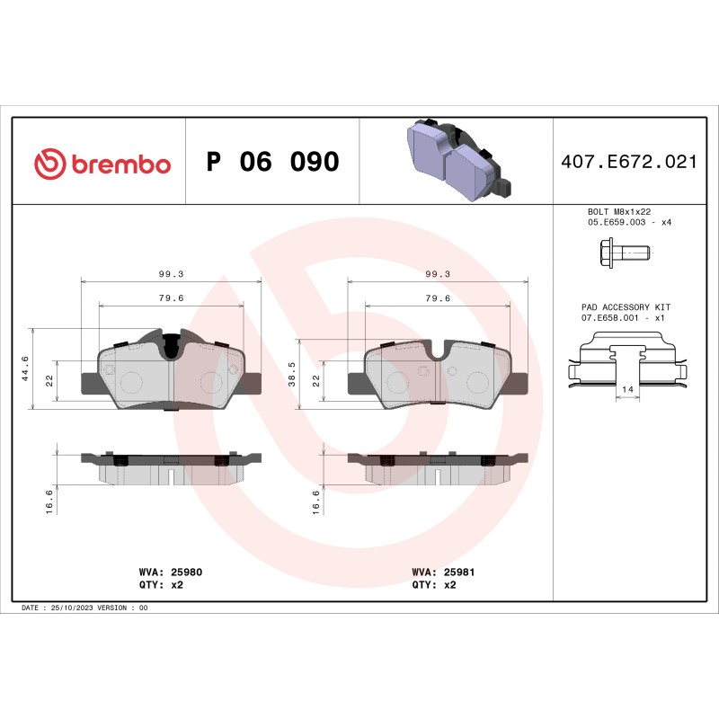 BREMBO - Réf. P06090