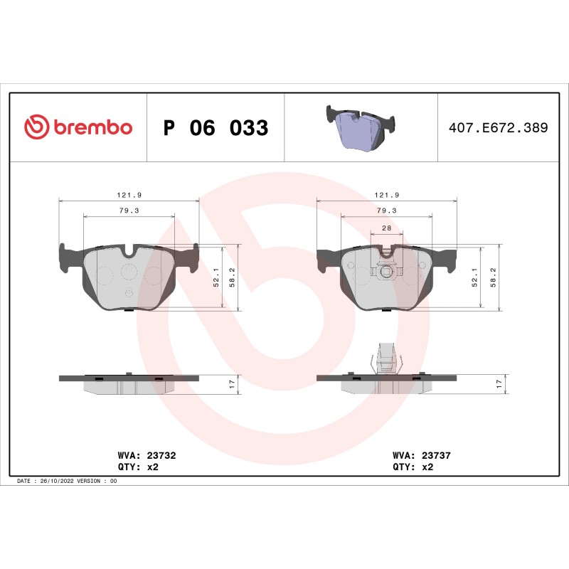 BREMBO - Réf. P06033