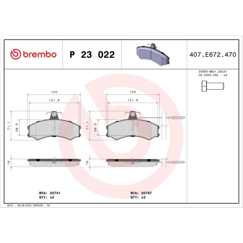 BREMBO - Réf. P23022