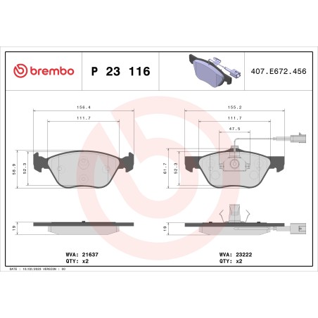 BREMBO - Réf. P23116