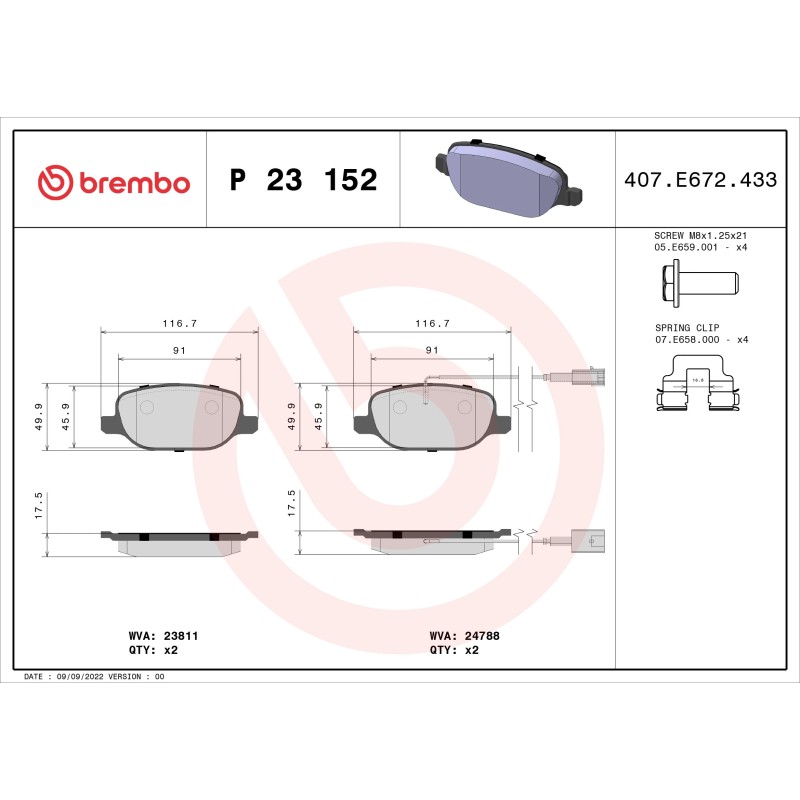 BREMBO - Réf. P23152