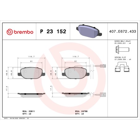 BREMBO - Réf. P23152
