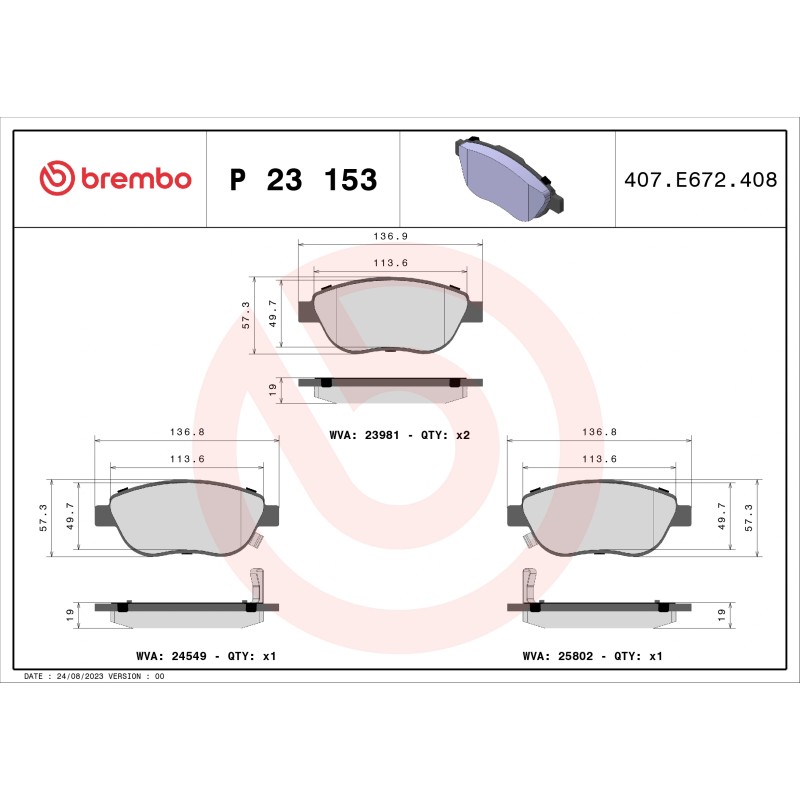 BREMBO - Réf. P23153