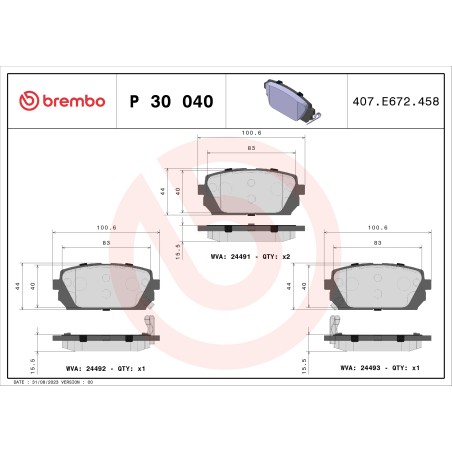 BREMBO - Réf. P30040