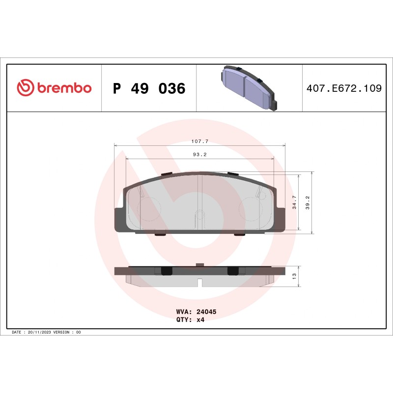 BREMBO - Réf. P49036
