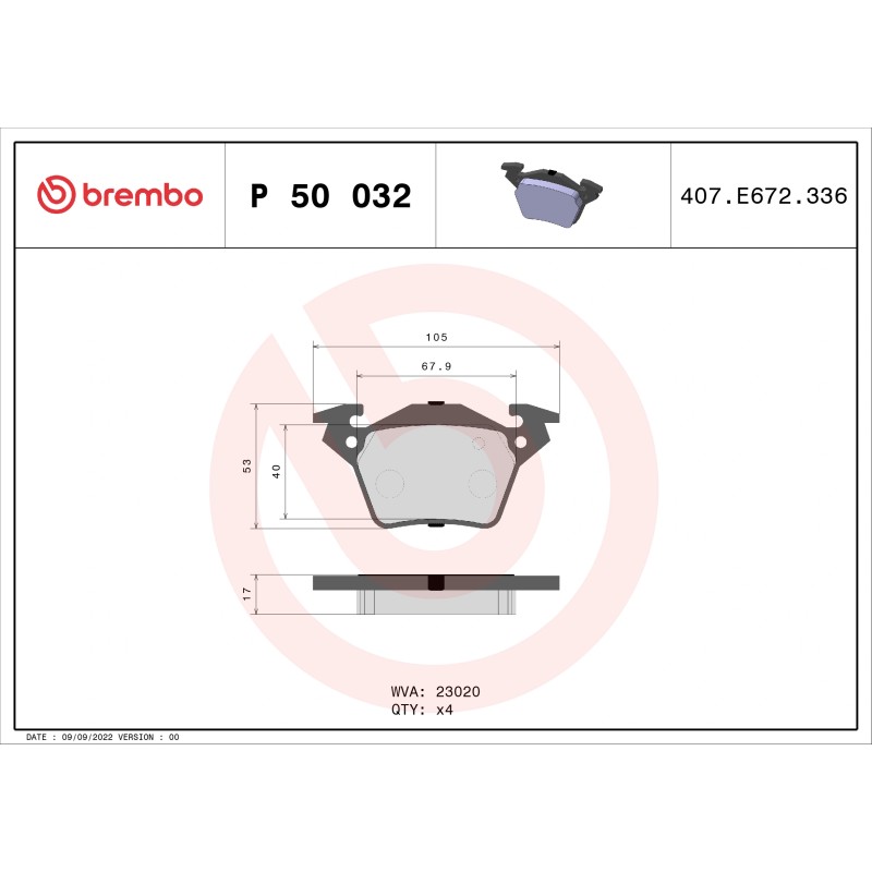 BREMBO - Réf. P50032