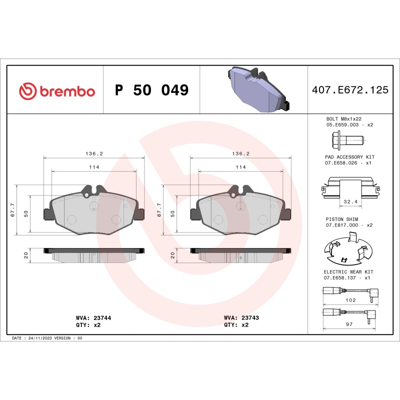 BREMBO - Réf. P50049
