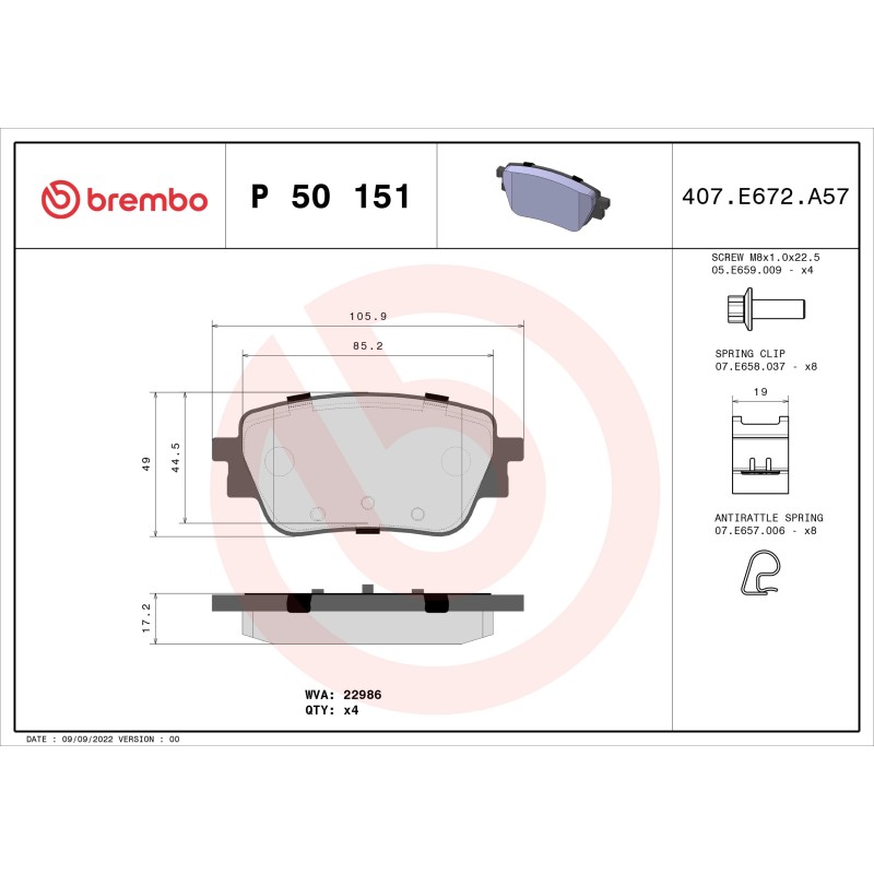 BREMBO - Réf. P50151