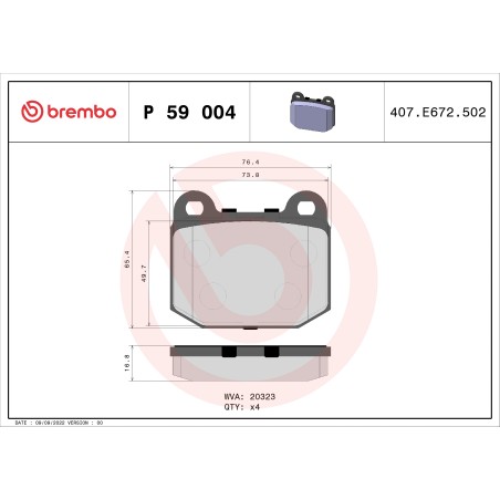 BREMBO - Réf. P59004