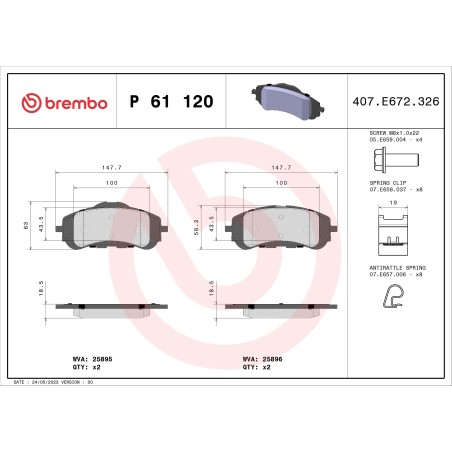 BREMBO - Réf. P61120