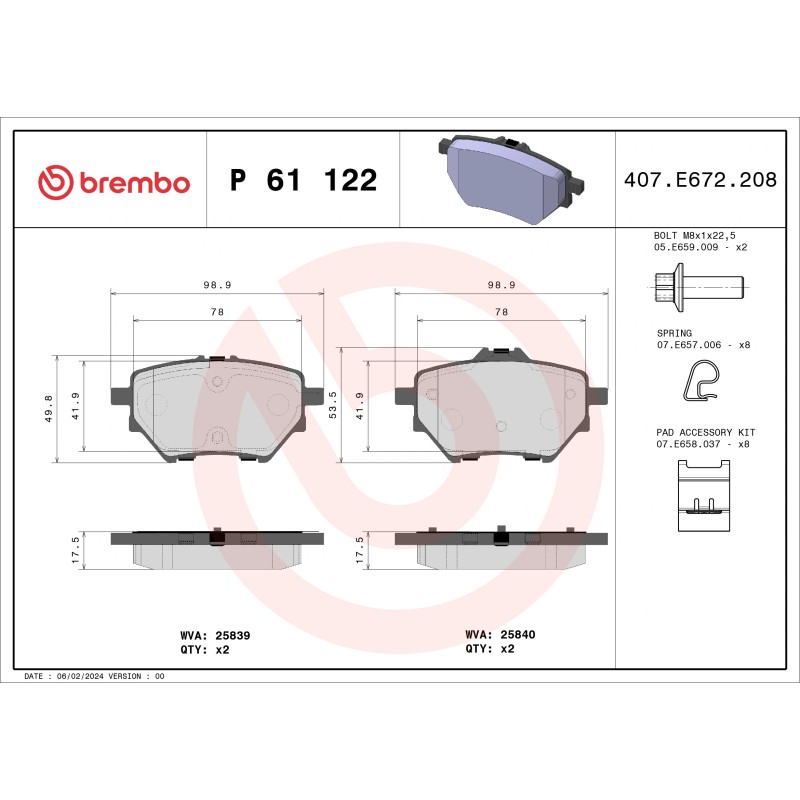BREMBO - Réf. P61122