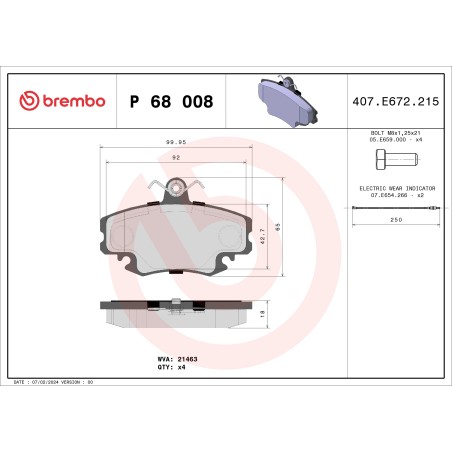BREMBO - Réf. P68008