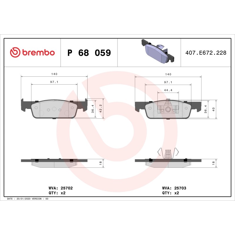 BREMBO - Réf. P68059