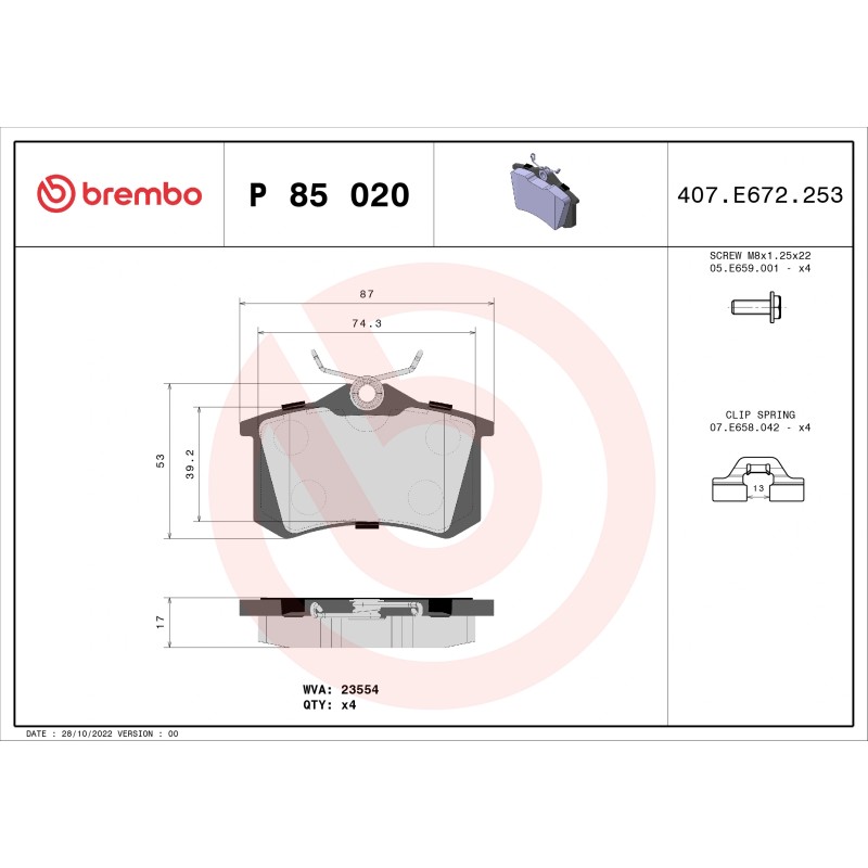 BREMBO - Réf. P85020