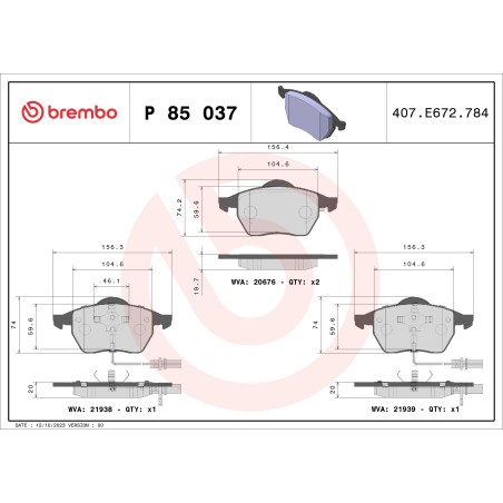 BREMBO - Réf. P85037