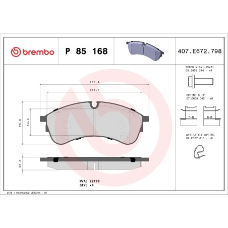BREMBO - Réf. P85168