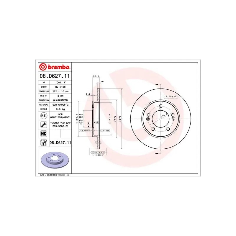 BREMBO - Réf. 08.D627.11