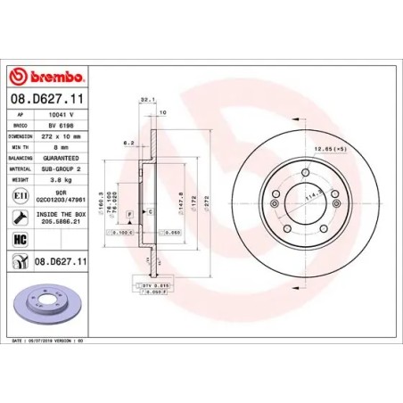BREMBO - Réf. 08.D627.11