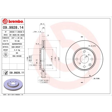 BREMBO - Réf. 09.9928.11