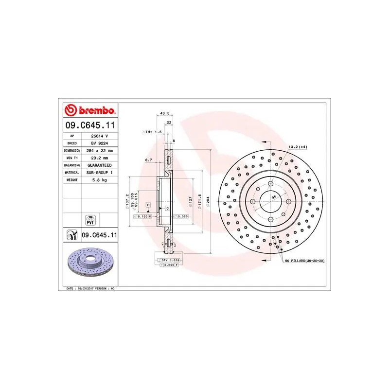 BREMBO - Réf. 09.C645.11
