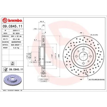 BREMBO - Réf. 09.C645.11