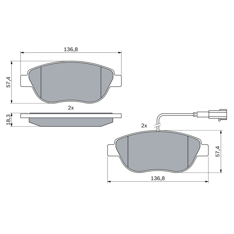 BOSCH BP1385 - Réf. 0 986 494 464