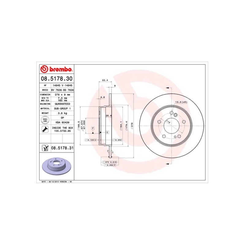 BREMBO - Réf. 08.5178.31