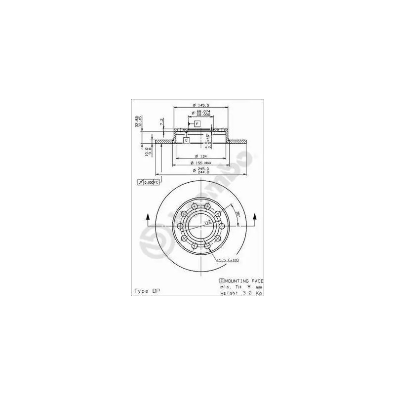 BREMBO - Réf. 08.9136.11